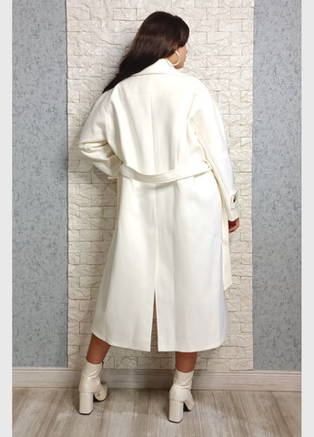 Молочное демисезонное Пальто двубортное Hot Fashion