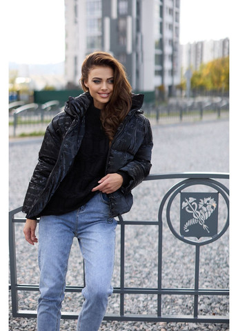 Черная зимняя куртка пуховик 1905.4941 Seventeen