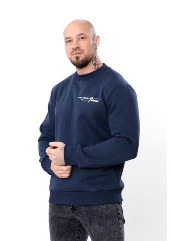 Темно-синій чоловічий теплий світшот з написом "the next" (p-5437) Носи своє напис без декору (371995961)