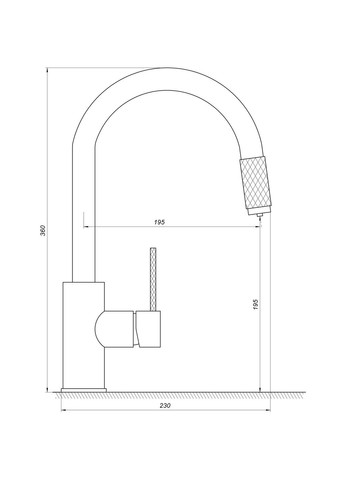 Змішувач для кухні під осмос CORSICA TC-8801-H39-PVD Topaz (335040864)