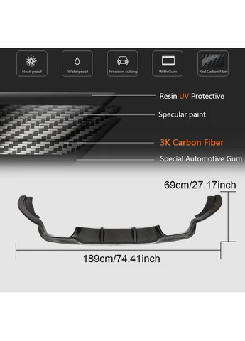 Диффузор заднего бампера Карбон V1 (для F85) для X5 F-15 2013-2018 гг BMW (389782597)