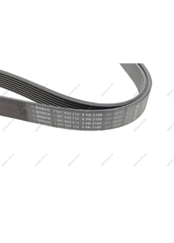 Ремінь генератора Jeep Cherokee 2.5Tdi 4x4 96-01/Opel Frontera A 2.5TDS 96-98 (8PK2188) 1 987 948 314 (opt-om) Bosch (381989695)
