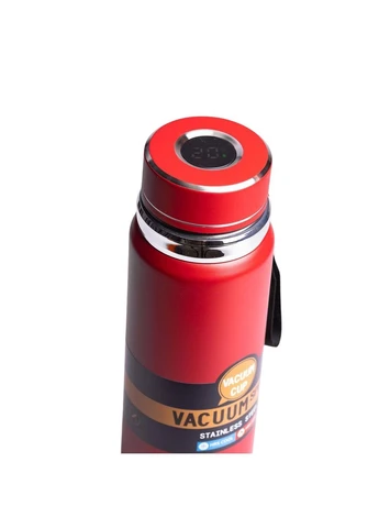 Термос Vacuum Sports 1 л із датчиком температури червоний Yiwu (399445256)