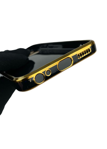 Чехол для Pop 7 BF6 с защитой камеры с золотой окантовкой на техно поп 7 черный gs1 Tecno (366233187)