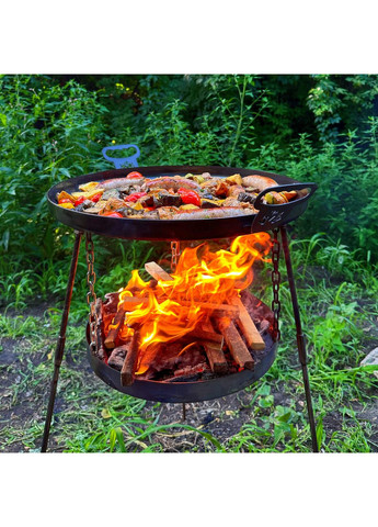 Комплект сковорода із диска SDR-50P з підвісом для вогню Мангал Завод (361336320)