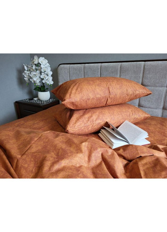Постільна білизна Помаранчевий мармур, ранфорс Двухспальний розмір, наволочки 70/70 No Brand (363193755)