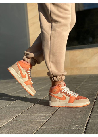 КРОСІВКИ ЖІНОЧІ NIKE AIR JORDAN 1 RETRO HIGH ORANGE BEIGE НАЙК АІР ДЖОРДАН No Brand бежеві демісезони (369392272)