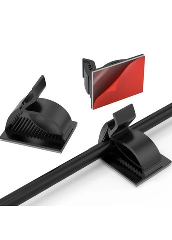 Органайзер клипса фиксатор кабеля держатель для проволоки самоклеющийся 1 шт Черный OlaN (371647813)