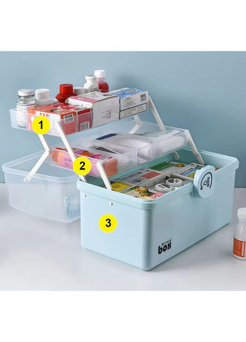 Аптечка-органайзер для лекарства 34х19х21,5 см размер L 19x34 см HBC (372890149)