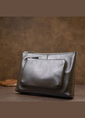 Шкіряна сумка для ноутбука чорна розмір 36х25х1,5 см 11437 Grande Pelle (362418245)