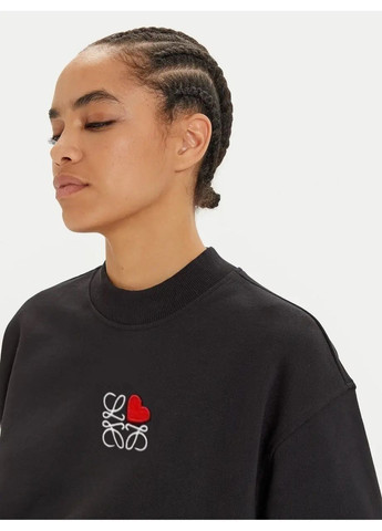 Черный свитшот женский Loewe логотип вышивка (363621445)