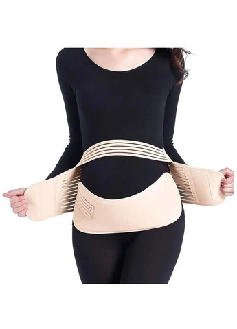 Бандаж для беременных эластичный пояс на липучках More Bandage Бежевый (303126250)