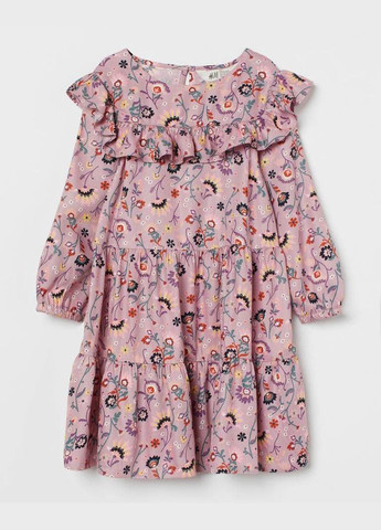 Комбінована сукня з довгим рукавом для дівчинки 140 розмір 0868313003 H&M (329098250)