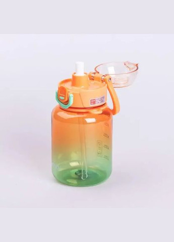 Бутылка для напитков с ремешком и трубочкой 700мл оранжевый Yiwu (328287573)