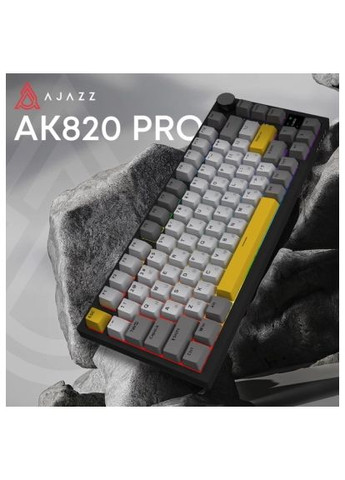 Клавиатура AK820 Pro Flying Fish Switch Purple RGB USB/Wireless/Bluetooth UA Purple (AK820PRO-FF-PWB) Ajazz AK820 Pro Flying Fish Switch Purple RGB USB/Wirele (364659677)