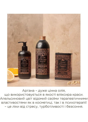 Жидкое крем-мыло Хамам, масло арганы и апельсиновый цвет, 300 мл Tesori d'Oriente 8008970039954 (331859810)