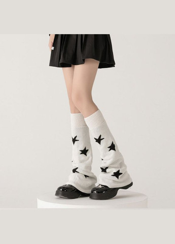 Гетры звезды черные клеш теплые молочные 57170 one size No Brand (335414012)