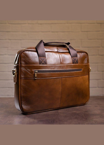 Шкіряний портфель чоловічий для ноутбука і документів коричневий розмір 40х30х7 см 14626 Vintage (362418013)