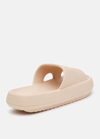 Бежевые шлепанцы колос 23 см бежевые Shoozy