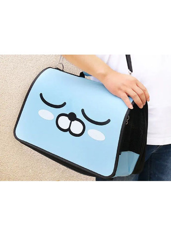 Сумка переноска складна конструкція для тварин котів собак з вентиляцією ременем розмір L 53x30x18 см (477349-Prob) Блакитна Unbranded (296619463)