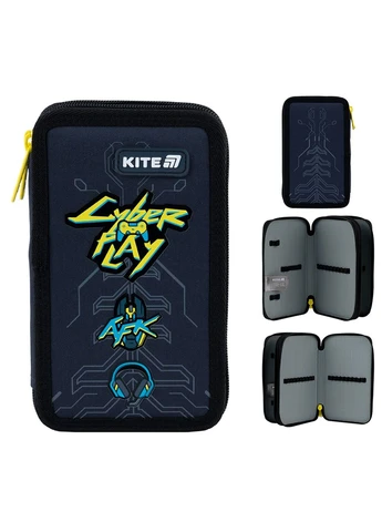 Пенал без наповнення Cyber K25-623-4, 2 відділення Kite (336182053)