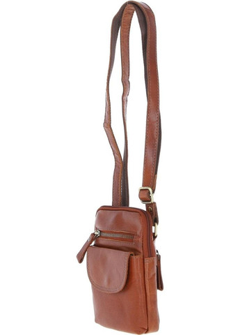 Сумка планшет через плечо мужская из натуральной кожи маленькая для документов и для телефона Светло-коричневый 35809 Ashwood (337466283)