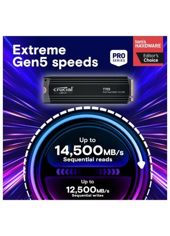 Накопитель SSD (CT1000T705SSD5) Micron M.2 2280 1TB T705 with Heatsink (389553740)