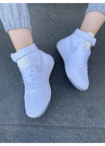 Белые демисезонные кроссовки мужские nike air force 1 high white boln найк аир форс 1 белые No Brand
