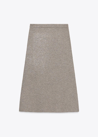 Светло-серая однотонная юбка Zara