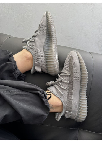Кроссовки мужские и женские Adidas Yeezy 350 V2 Space Ash Due | Адидас Изи 350 серые No Brand серые демисезоны (370149916)