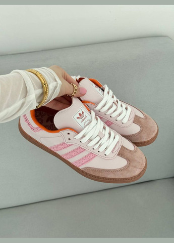 Розовые всесезонные кроссовки Vakko Adidas Samba
