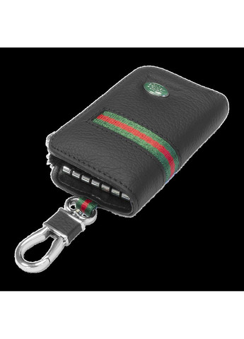 Ключниця, шкіряна автоключниця з логотипом ЛЕНД РОВЕР (багатофункціональна чорна 15012) Land Rover (360949121)