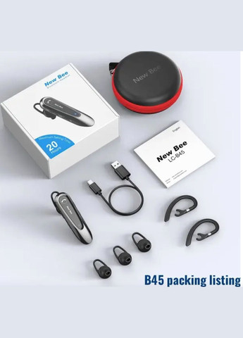 Беспроводная гарнитура LC-B45 наушники Bluetooth+чехол New Bee (330781880)
