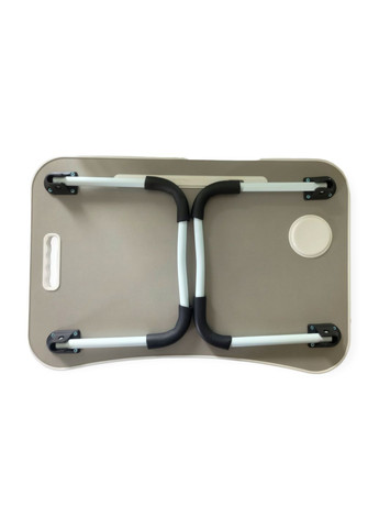 Столик для ноутбука, планшета сніданків складний переносний стіл в ліжко з підставкою під стакан і ручкою дерев'яний No Brand (293247435)