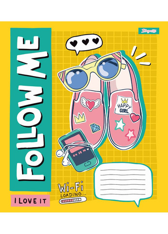 Набір зошитів Follow me А5 в клітинку 24 аркуші 20 шт. (67276) 1 Вересня 767276 (354781360)