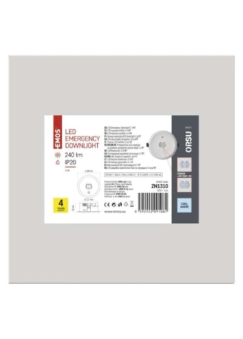Аварійне світло ORSU 3W 240lm 3h ZN1310 Emos (398635070)