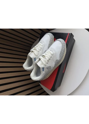 Кроссовки женские Nike Air Max 1 Safari white grey | Найк Аир Макс 1 сафари белые серые No Brand белые демисезоны (393137789)