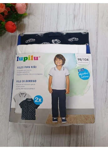 Комбінована літня футболки поло для хлопчика набір 2 шт Lupilu