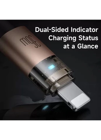 Кабель CA-6941 USB-C to Lightning Transparent Cable with Charging Light 36W 1.2м Desert Gold No Brand (384290245)