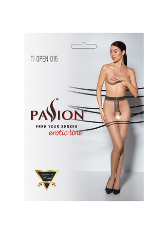 Тележные колготки с открытым доступом TIOPEN 015 beige (20 den) - CherryLove Passion (282966147)