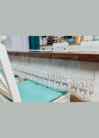 Силіконова скатертина Молочний Версаче Мереживо 190x100см Royal House (315144308)