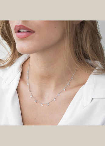 Срібне кольє з фіанітами 18519 44 Oniks (264025470)