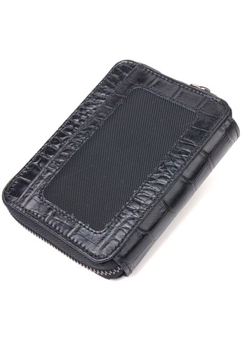 Практический женский портмоне из натуральной фактурной кожи 21491 Черный Canpellini (298566727)