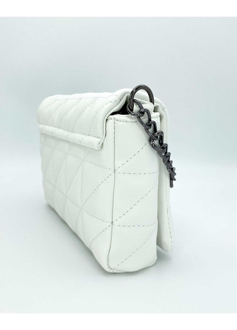 Жіноча сумка Донна біла екокожа молодіжна сумочка з ланцюжком і ременем, що регулюється. ProDobro (367266369)