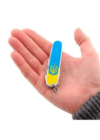 CLIMBER UKRAINE 91мм/14функ/бел /штоп/ножн/гачок /жёлт-голуб. с Гербом/голуб. /швейцарский нож Victorinox (394951273)