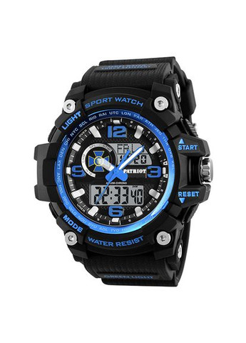 Наручний годинник чорний з синім спортивний чоловічий електронний годинник з підсвічуванням ProDobro (367265169)