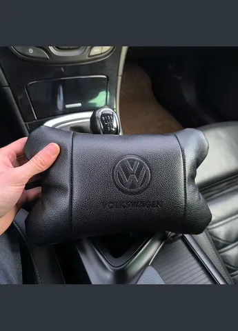 Набір шкіряних подушок 2шт - Volkswagen на підголовник у машину, Автомобільна подушка No Brand (381662151)