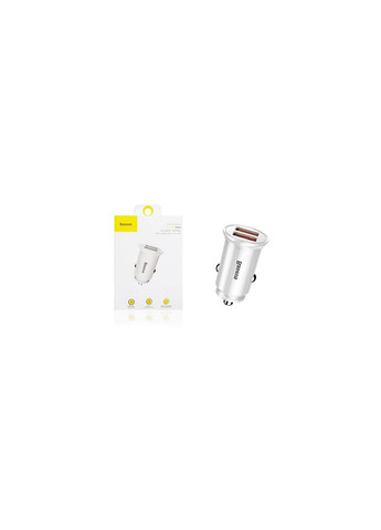 Автомобильный зарядный адаптер Circular Plastic 2 USB A+A CCALLYD02 белый Baseus (279554196)