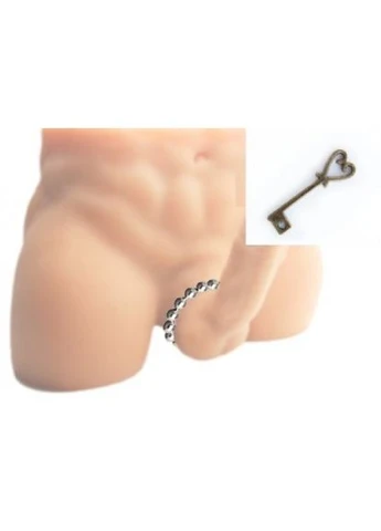 Фиксатор на пенис серебряный для БДСМ Bdsm4u (382538774)