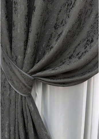 Комплект штор на люверсах Лен мрамор Pavliani № 1667ш 150х250 см 2 шт (37-0170) VR-Textil (317461218)